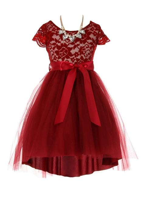 Just Kids Girls Multi Color Necklace Hi-Low Special Occasion Dress 4-14 - SophiasStyle.com